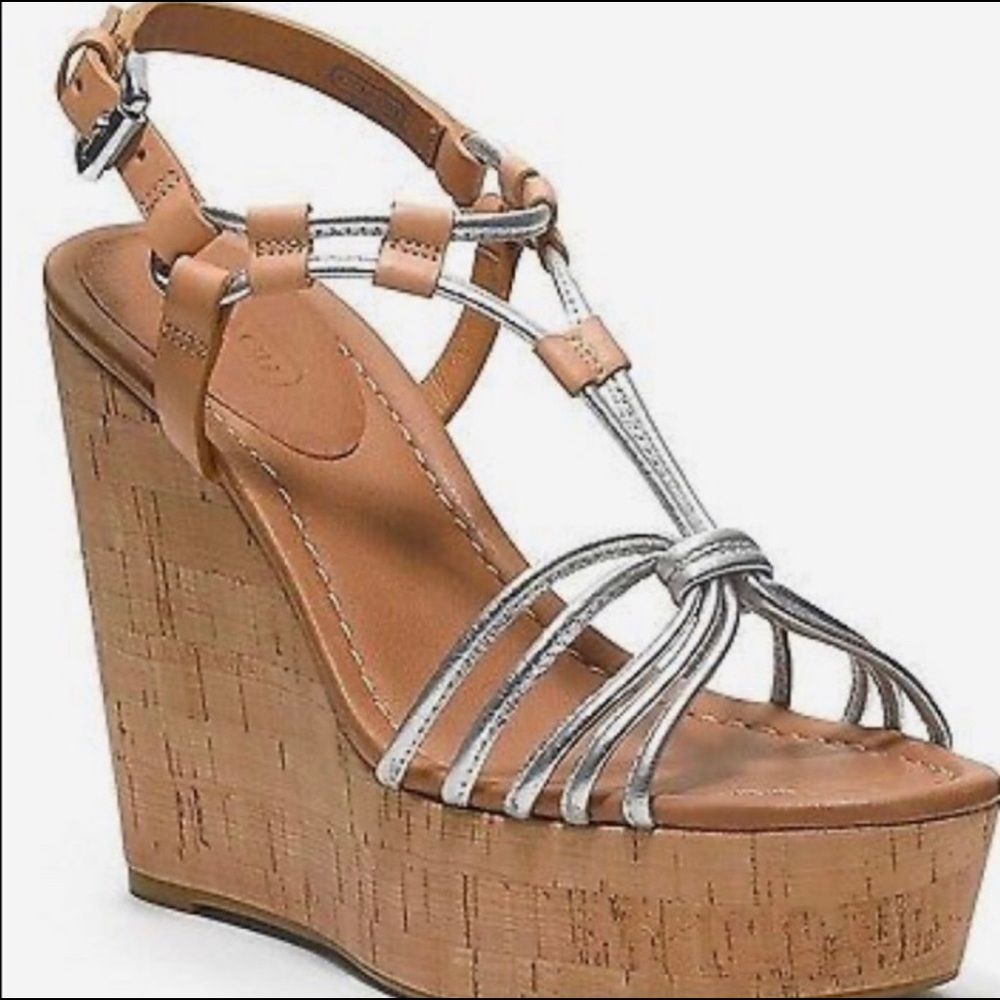 Coach Wedges Silver